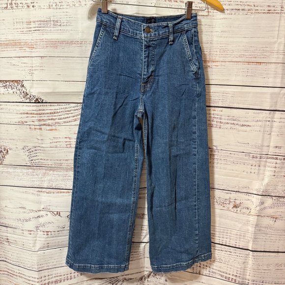 *SOLD* J. CREW Wide Leg Crop High Waist Jeans - Picture 2 of 11